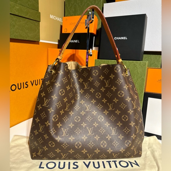 LOUIS VUITTON w/COA Complete Inclusion Graceful MM Monogram Hobo BAG - Picture 6 of 17